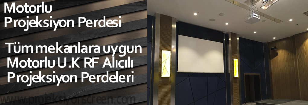 Motorlu Projeksiyon Perdesi